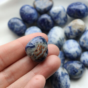 Sodalite Crystal Tumblestone Gift With Pouch And Card, 9 of 10