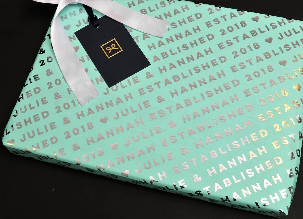 'wedding Day' Personalised Luxury Wrapping Paper By Pretty Gifted