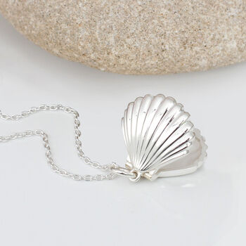 Personalised Silver Or Gold Plated Sea Shell Locket, 2 of 7