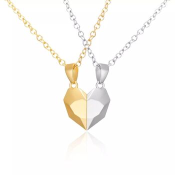 Two Pcs Heart Magnetic Love Pendant Necklace, 4 of 5