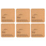 Set Of Six 'Merry' Cork Coasters | Homeware | Tableware | Festive, thumbnail 3 of 3