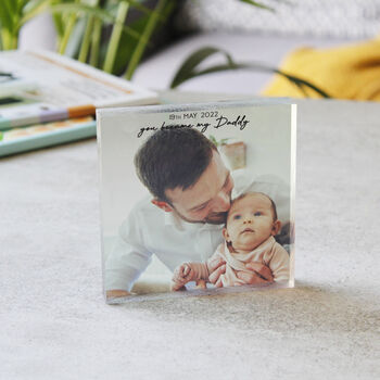 First Father's Day Free Standing Photograph Block, 9 of 10