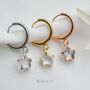 Quartz Star Hoop Earrings, thumbnail 4 of 10