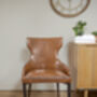 Vintage Faux Brown Leather Dining Chair, thumbnail 8 of 12