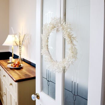'Selene' White Door Wreath, 2 of 8