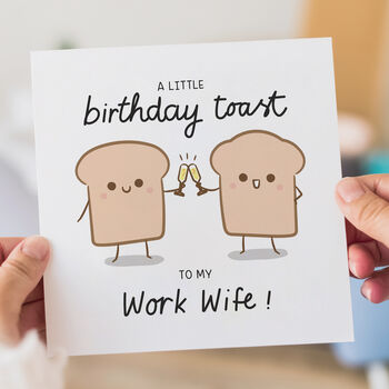 A Little Birthday Toast To My Work Wife Card, 3 of 3