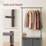 Two Section Laundry Basket With Clothes Rail Shelf, thumbnail 9 of 12