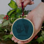 Baby Hand And Footprint Velvet Christmas Decoration, thumbnail 5 of 6