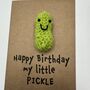Little Pickle Crochet Birthday Card Handmade, thumbnail 4 of 8