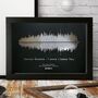 Metallic Personalised Soundwave Print, thumbnail 1 of 7