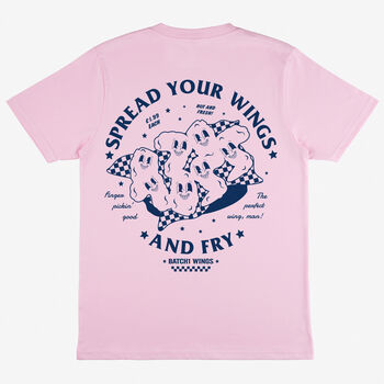 Spread Your Wings Fast Food T Shirt In Pink, 2 of 2