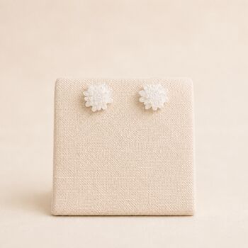 Sterling Silver Chrysanthemum Flower Stud Earrings – 8mm, 3 of 5