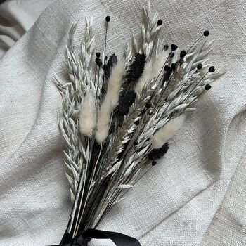 Monochrome Dried Flower Bunch With Silver, 3 of 3