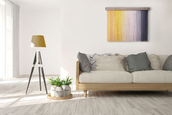 Scandi Yellow Fiber Art Wall Hanging, 4 of 4