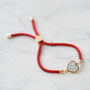 Love Heart Red Cord Bracelet, thumbnail 2 of 7