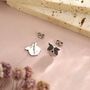 Sterling Silver Border Collie Dog Stud Earrings, thumbnail 6 of 12