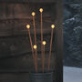 Set Of Six Christmas Crackle Glass Bubble Stake Lights, thumbnail 1 of 3