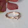 Ariel Leaf Engagement Ring, Gold And Morganite, thumbnail 3 of 8
