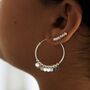Sterling Silver Sequin Hoop Earrings, thumbnail 6 of 7
