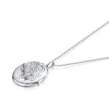 Personalised Little Sterling Silver Scroll Oval Locket, 6 of 12