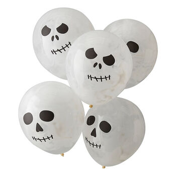 Set Of Five Skull Balloons, 2 of 2