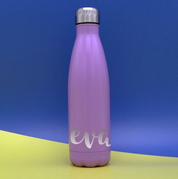 Personalised Name Stainless Steel Bottle, 2 of 8