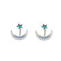 Star With Crescent Two Way Earrings, thumbnail 5 of 8