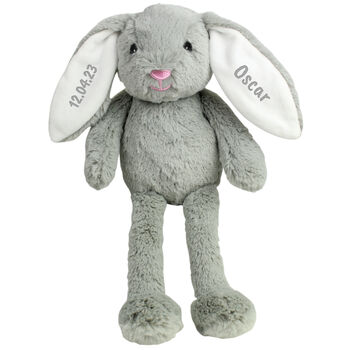 New Baby Gifts Personalised Bunny Soft Toy, 9 of 9