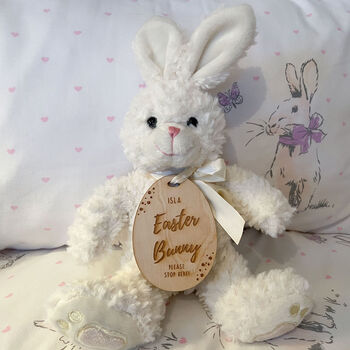 Personalised Easter Bunny And Engraved Door Sign, 6 of 10