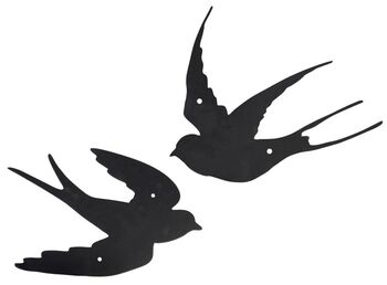 Metal Swallow Bird Wall Art Decoration Outdoor Garden, 4 of 4