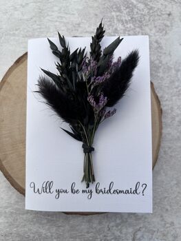 Dried Flower Bridesmaid / Maid Of Honour Proposal Gift Card, 5 of 5