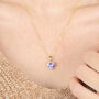 Alexandrite June Birthstone Love Heart Pendant Necklace, thumbnail 2 of 4