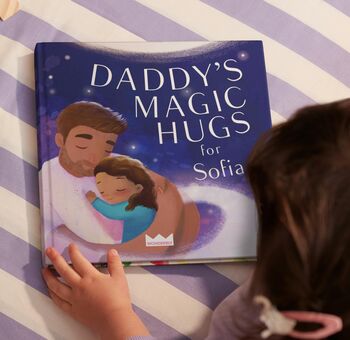Daddy's Magic Hugs Father's Day Gift Personalised Book, 2 of 7