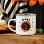 Personalised Pumpkin Enamel Mug, thumbnail 1 of 7