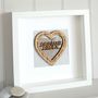 10th Wedding Anniversary Personalised Oak Tin Heart, thumbnail 1 of 2