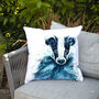 Inky Badger Water Resistant Outdoor Garden Cushion, thumbnail 7 of 8