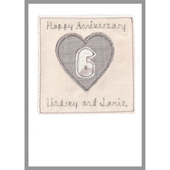 Personalised 6th Iron Wedding Anniversary Card, 2 of 10