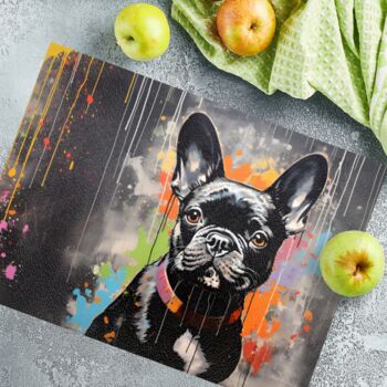 Frenchie Fizz Textured Glass Chopping Boards, 5 of 8