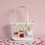 Ultimate Valentine’s Day Gift Set, Crocstyle Tote Bag, ‘Love’ Charms, Fluffy Heart Keyring, thumbnail 2 of 12