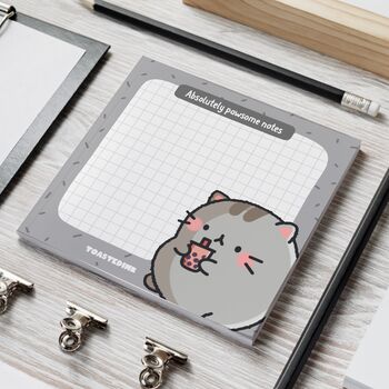 Cute Cat Bubble Tea Sticky Notes, 3 of 5