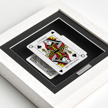 Best Grandma Personalised Queen Playing Card Gift Frame, 8 of 12