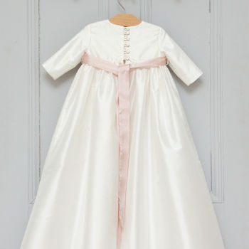 Echo Silk Long Sleeved Christening Gown, 2 of 11