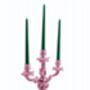 Soft Pink Flock Ornate Candelabra, thumbnail 1 of 1