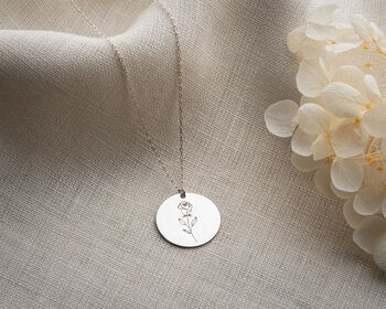 Personalised Birth Flower Necklace, 5 of 8