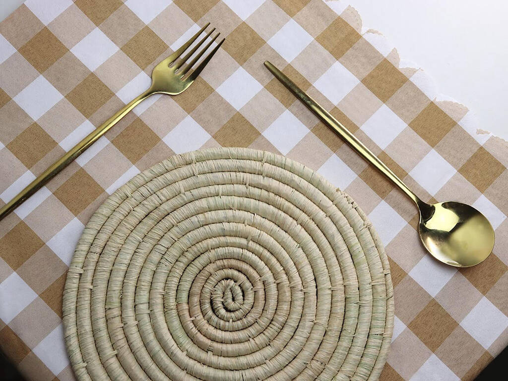Raffia Woven Placemat Set Of Six By Sun and Day