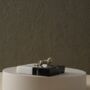 Handmade Black And White Marble Ashtray With Gold Eagle, thumbnail 2 of 4