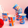 Union Jack Paper Party Cups, thumbnail 1 of 6
