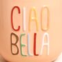 Peach Embossed Ciao Bella Ceramic Mug, thumbnail 2 of 2