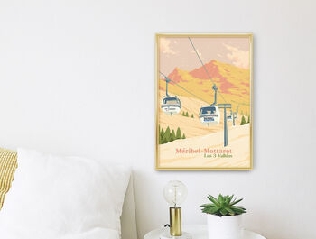 Meribel Mottaret Ski Resort France Poster Art Print, 3 of 8