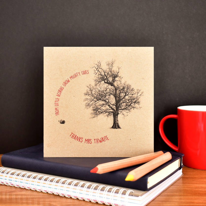 personalised 'from little acorns' card by mrs l cards | notonthehighstreet.com